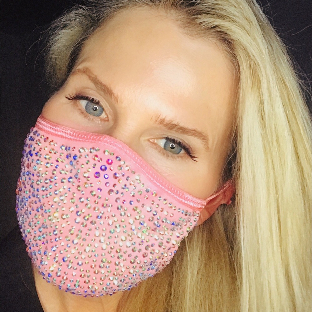 Super Bling & Sparkle Rhinestone Face Mask! - Picture 6 of 11